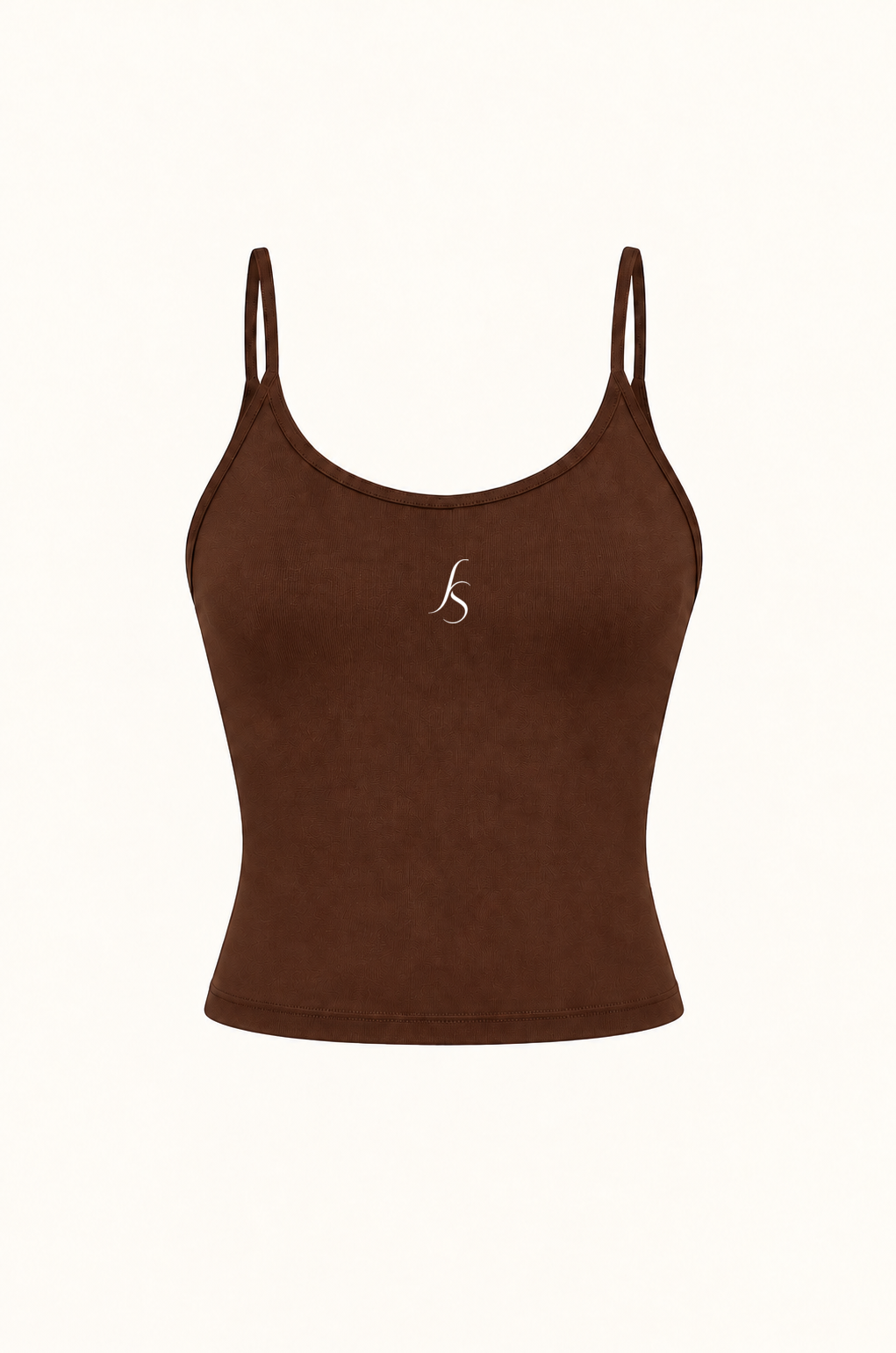 Brassière Flowline chocolat, logo Siren Flow blanc