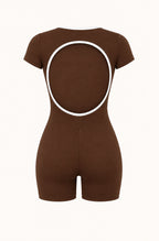 Combi-short Flowline chocolat, packshot dos