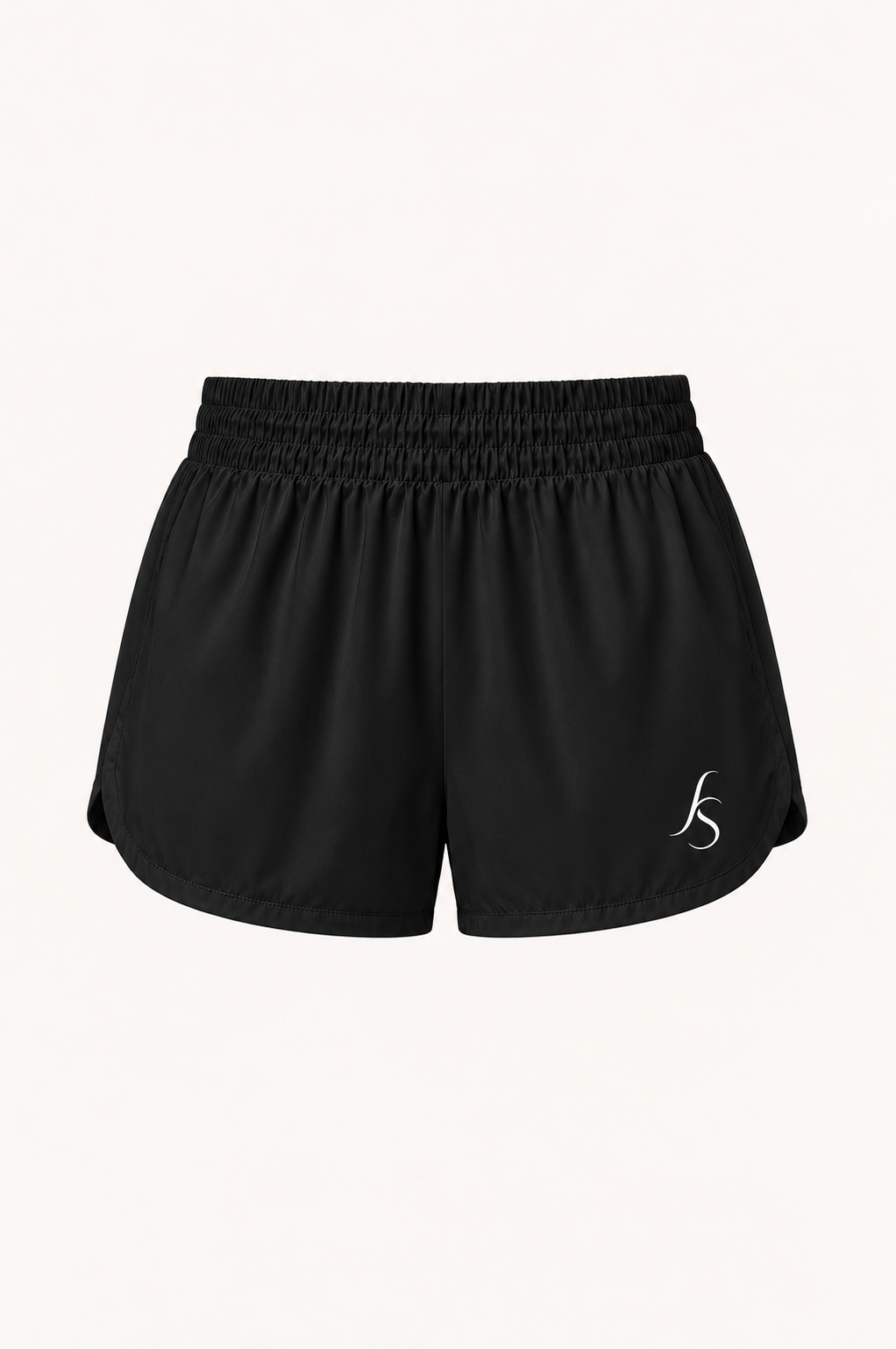 Short Run noir - packshot avec logo blanc