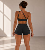 Short Sculpt noir Siren Flow – vue arrière avec scrunch central, sans couture en V